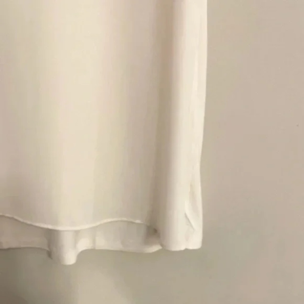 NWT LOFT Rib Trim Mixed Media Shell Top White - Picture 2 of 9
